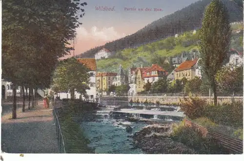 Wildbad Schwarzwald Partie an der Enz gl1919 26.257