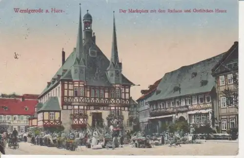 Wernigerode Marktplatz Rathaus Goth. Haus gl1922 91.145