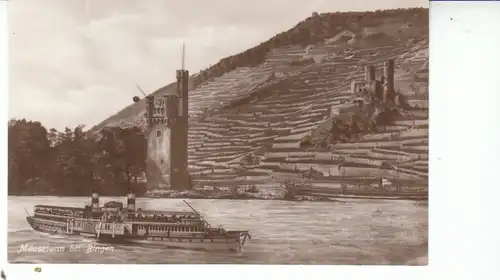 Rhein Dampfer Mäuseturm Ruine b.Bingen ngl 24.924