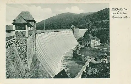 Edertalsperre Sperrmauer gl1933 110.813