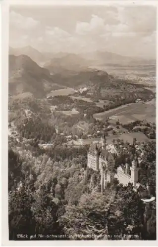 Blick auf Neuschwanstein b.Füssen gl1942 28.314