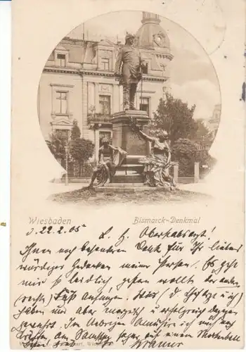 Wiesbaden Bismarck-Denkmal gl1905 24.372