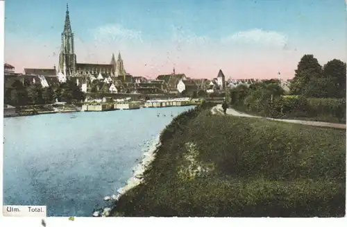 Ulm a.D. Blick auf die Stadt feldpgl1917 25.596