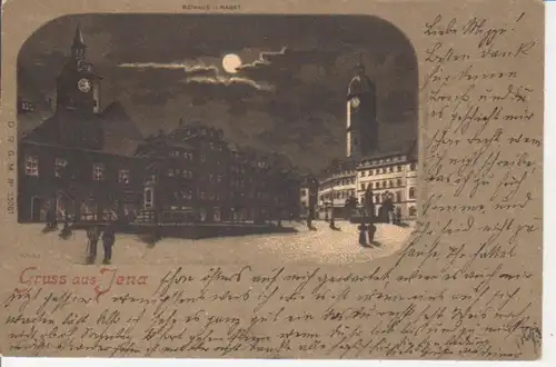 Jena Rathaus und Markt glca.1900 88.970