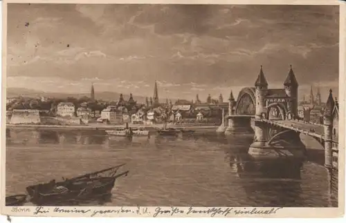 Bonn a.Rhein mit Brücke gl1914 24.821