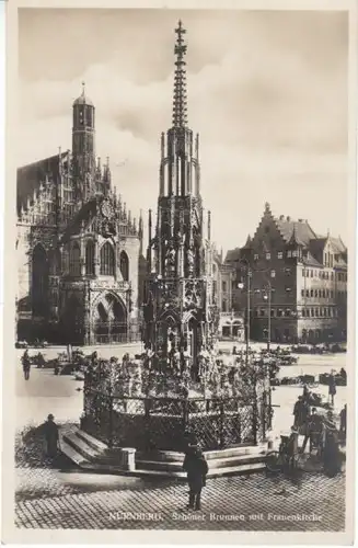 Nürnberg Schöner Brunnen m.Frauenkirche gl1928 24.433