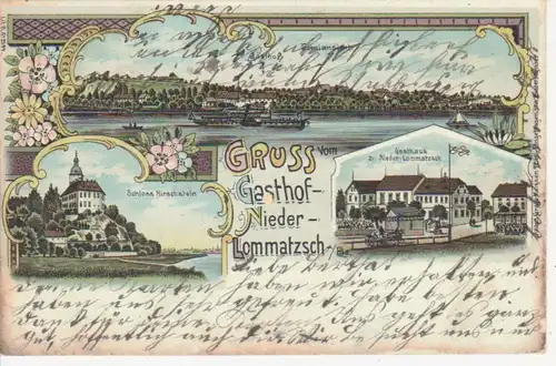 Gruß vom Gasthof Niederlommatzsch gl1901 84.902