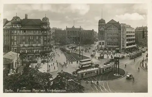 Berlin Potsdamer Platz mit Verkehrsturm gl1936 117.617