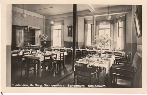 Friedensau Kr.Burg Sanatorium Speiseraum ngl 25.217