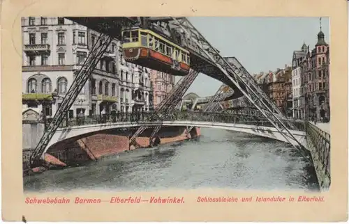 Elberfeld Schwebebahn Schloßbleiche gl1912 24.942