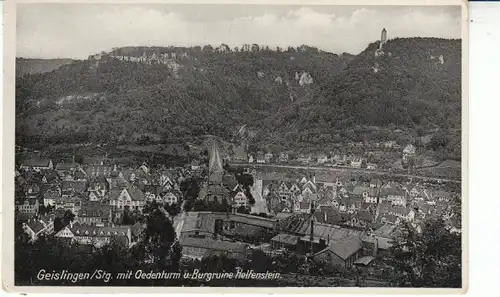 Geislingen a.St.mit Oedenturm Helfenstein gl1935 25.843