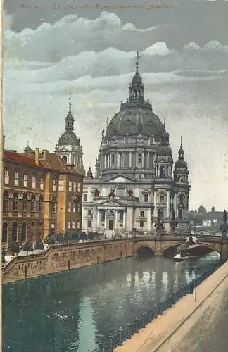 Berlin Dom von der Burgstraße aus feldpgl1909 114.705