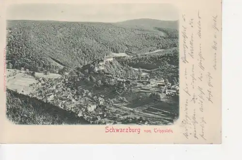 Schwarzburg Panorama Reliefkarte gl1901 88.827