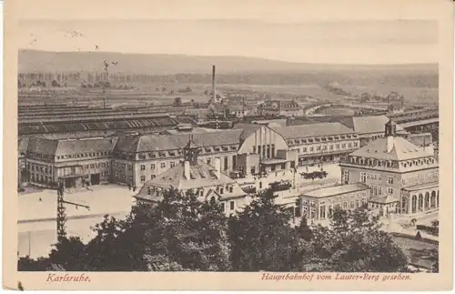 Karlsruhe Hauptbahnhof v.Lauterberg feldpgl1916 25.963