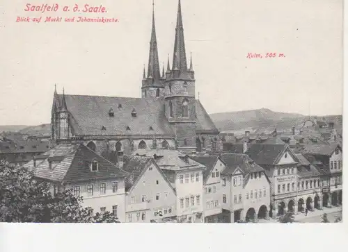 Saalfeld a.S. Markt und Johanniskirche ngl 88.683