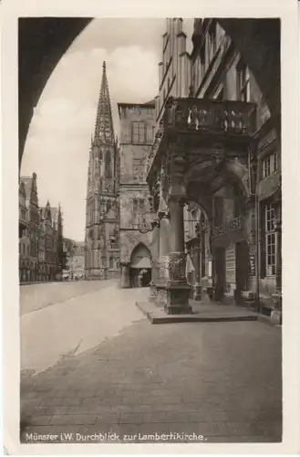 Münster i.W. Durchblick>>Lambertikirche gl1942 27.546