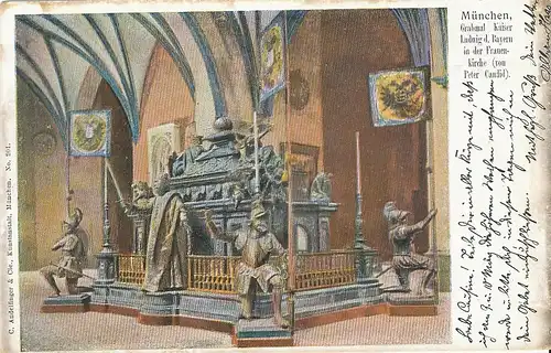 München Frauenkirche Grabmal Kaiser Ludw gl1900 124.066