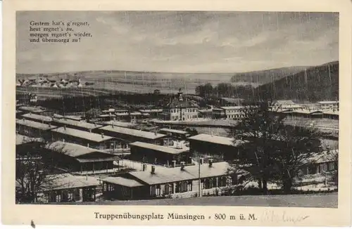 Münsingen Truppenübungplatz Regen gl1937 25.676