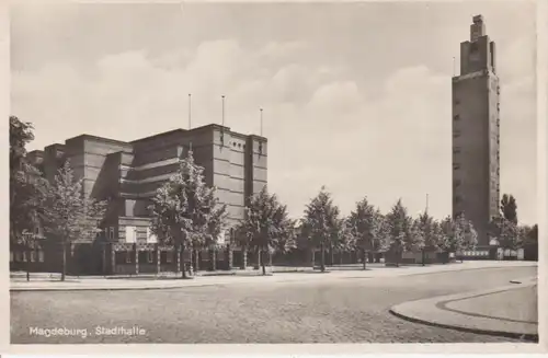 Magdeburg Stadthalle und Turm gl1936 90.591