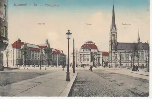 Chemnitz Königsplatz Museum Theater Kirche ngl 84.742