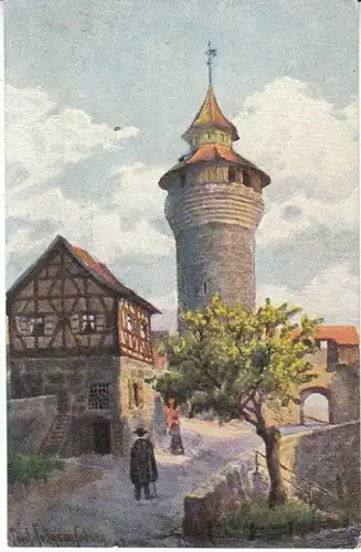 Nürnberg Vestnertor und Tiefer Brunnen gl1917 27.552