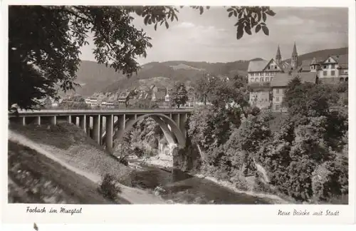 Schwarzw. Die Murgbrücke nach Forbach ngl 25.815