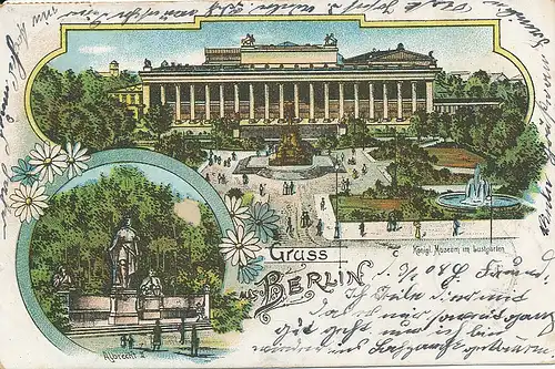 Berlin Litho Kgl. Museum im Lustgarten gl1904 117.577