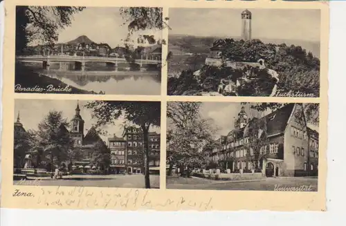 Jena Brücke Turm Markt Universität gl1935 88.964