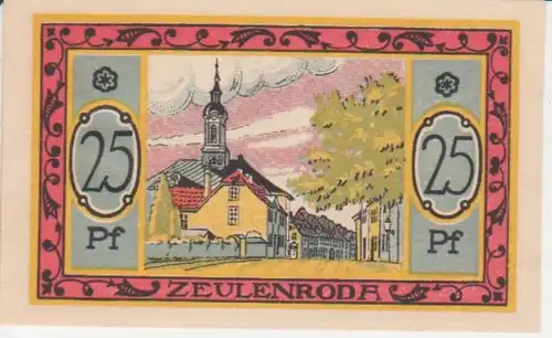 Zeulenroda Notgeld der Stadt über 25 Pfennig 90.156
