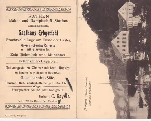 Rathen Gasthaus Erbgericht ngl 84.886