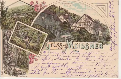 Gruß vom Meissner Litho Schwalbenthal gl1900 90.336