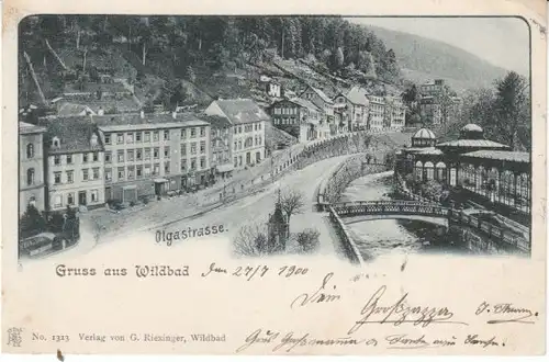 Gruss aus Wildbad Olgastraße gl1900 25.915