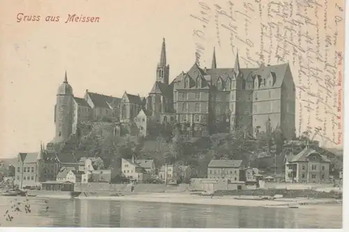 Gruß aus Meissen Teilansicht gl1899 84.947