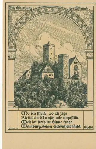 Die Wartburg Gesamtansicht Scheffel-Gedicht ngl 109.630