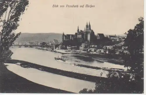 Blick von Proschwitz auf Meissen feldpgl1918 84.967