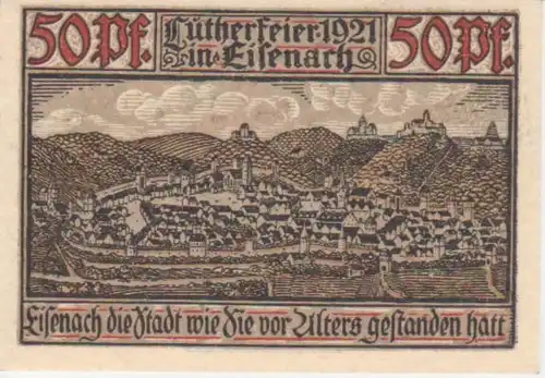 Eisenach Notgeld der Stadt über 50 Pfennig 90.368