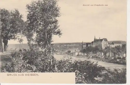 Gruß aus Meissen Ansicht von Proschwitz gl1906 84.996