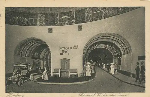 Hamburg Elbtunnel Innenansicht gl1923 116.085