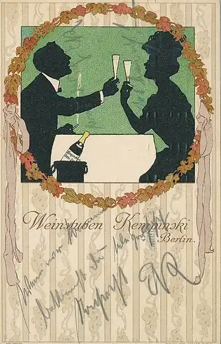 Berlin Weinstuben Kempinski gl1910 117.385