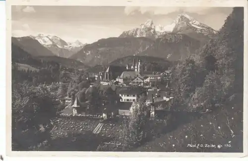 Berchtesgaden Teilansicht mit Watzmann ngl 25.109