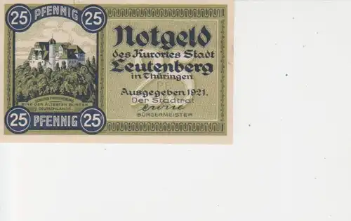 Bad Leutenberg Notgeld über 25 Pfennig 88.784