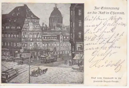 Chemnitz Neumarkt (Alfred Kunze) feldpgl1915 84.661