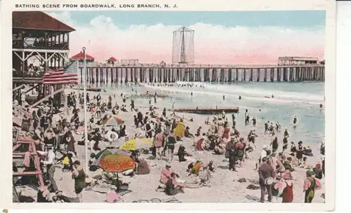 USA Boardwalk Long Branch N.J. gl~1930? 25.417