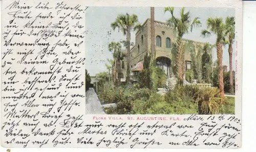 USA St.Augustine FLA. Flora Villa gl1903 25.449