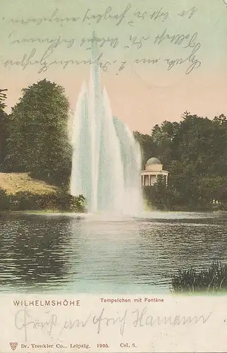 Kassel Wilhelmshöhe Tempel Föntäne gl1905 114.806