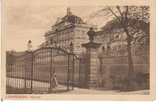 Ludwigsburg Parkeingang zum Schloß gl1913 26.278