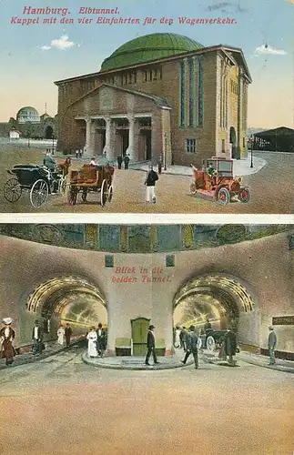 Hamburg Elbtunnel Außen-u. Innenansicht gl1913 114.431