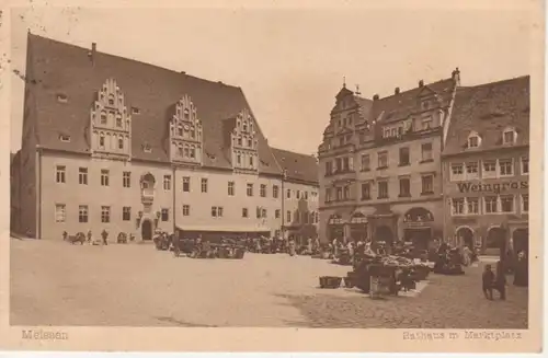 Meissen Rathaus und Marktplatz gl1924 84.951