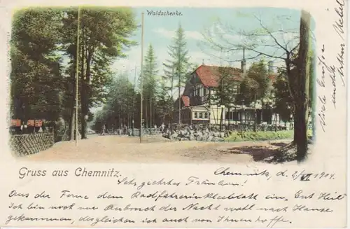 Chemnitz Waldschänke im Zeisigwald gl1904 86.284