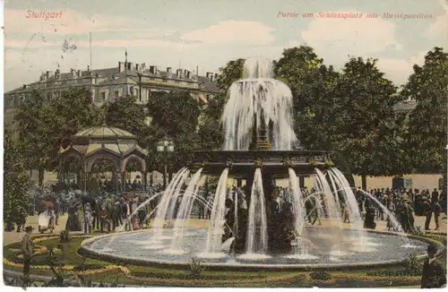 Stuttgart Konzert Schloßplatz-Pavillon gl1907 25.720